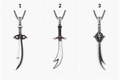 Zulfiqar sword Pendant in black