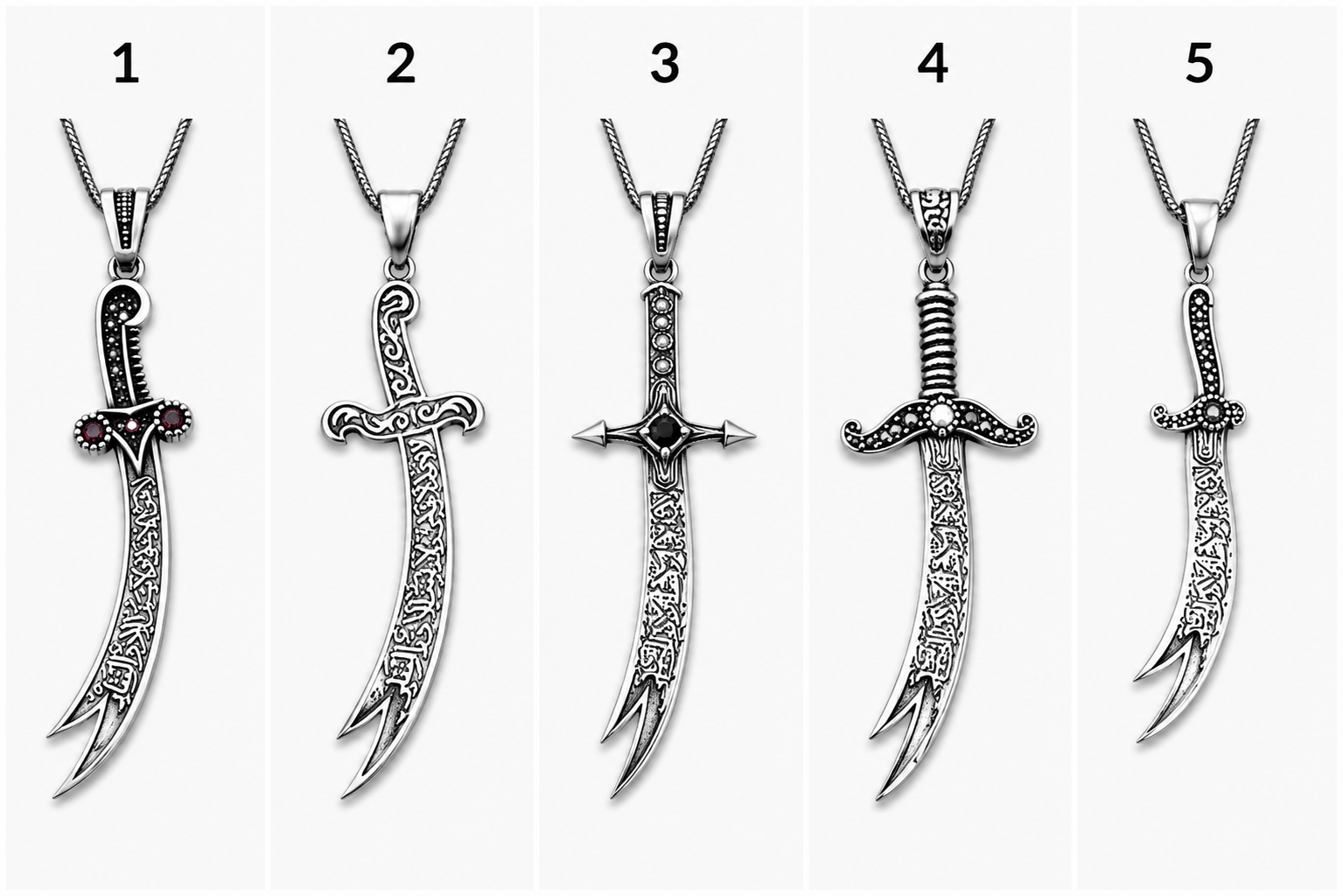 Zulfiqar Necklaces Multiple Styles