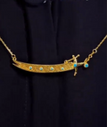 Golden Zulfiqar Opening Sword Pendant