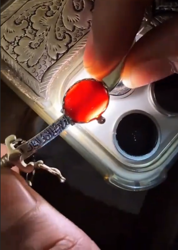 Aqeeq Stone Zulfiqar Necklace