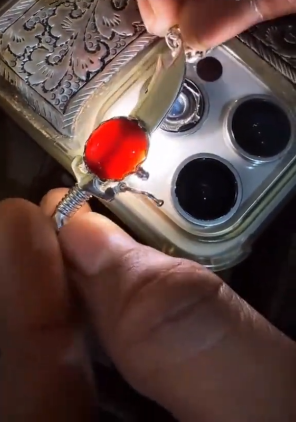 Aqeeq Stone Zulfiqar Necklace