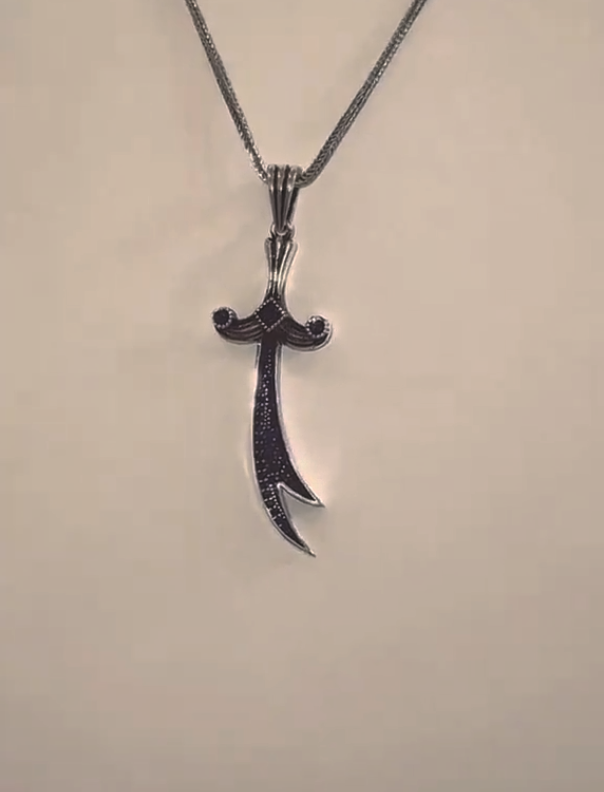 Zulfiqar Necklace in Black