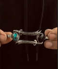 Double zulfiqar sword stone bracelet